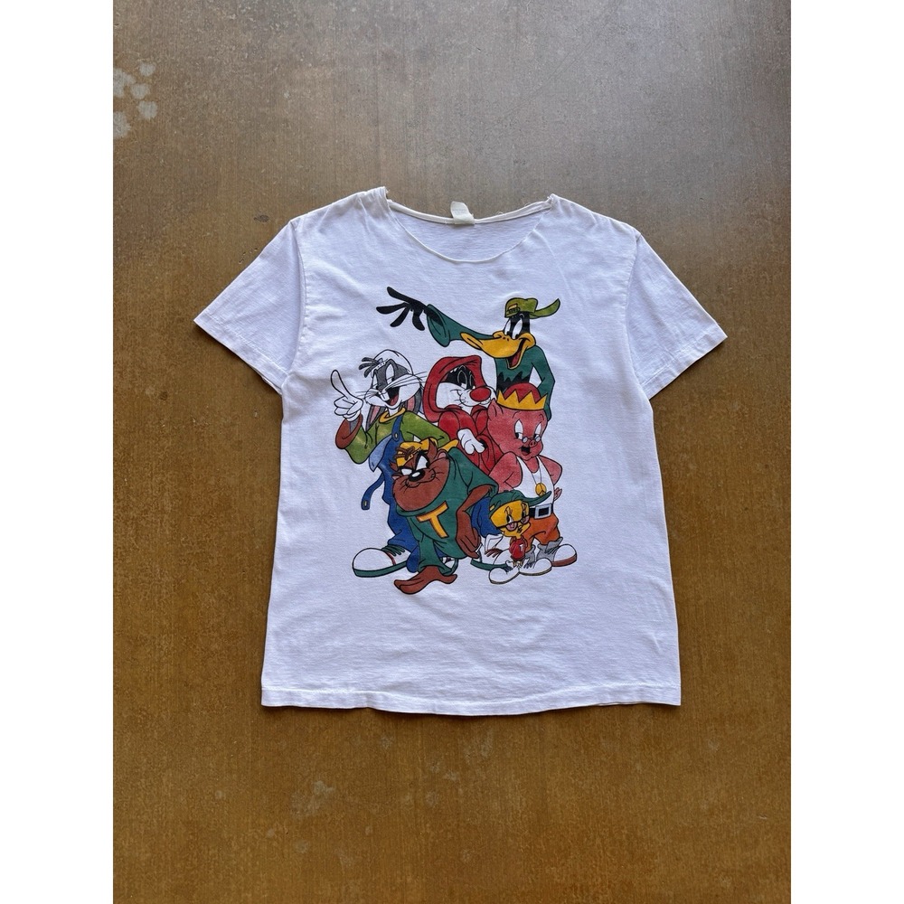 VTG 90s 80s Looney Tunes TAZ Bugs Bunny Cartoon T-Shirt (L)
